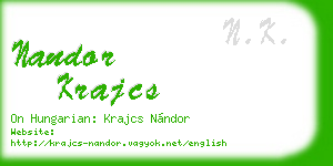nandor krajcs business card